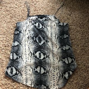Topshop Snakeskin Spaghetti Strap Tank Size US 2